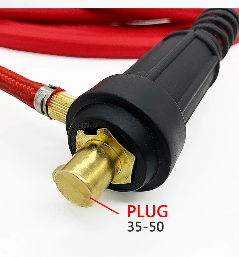 Welding Torch WP26 WP26V WP26F WP26FV TIG Welding Torch Gas-Electric Integrated Red Hose Cable Wires 3.7M 35-50 Euro Connector 13.12FT