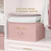 Foldable Storage Box Clothing Quilt Organizer Fabric Caja Organizadora Clothes Container Closet Home Organizer Large Capacity 4