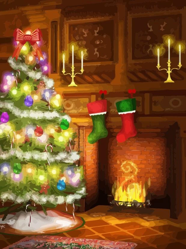 HUACAN DIY картины по номерам Рождественская елка картина маслом Снеговик наборы для рисования холст ручная роспись зимний подарок искусство домашний декор - Цвет: SZHC1-972