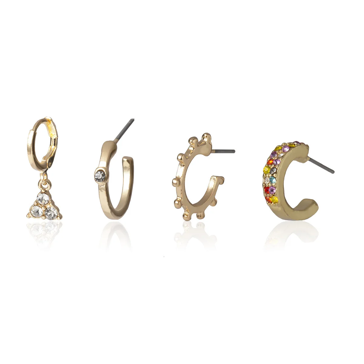 Youvanic маленький кристалл набор серег-колец для женщин Шарм циркон золотая звезда серьги в форме Луны женские девушки модные ювелирные изделия Brincos 1620