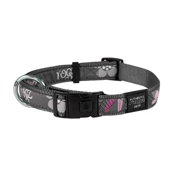 

Rogz D/dog collar classic, 430-700mm, Black/multi-colored bones