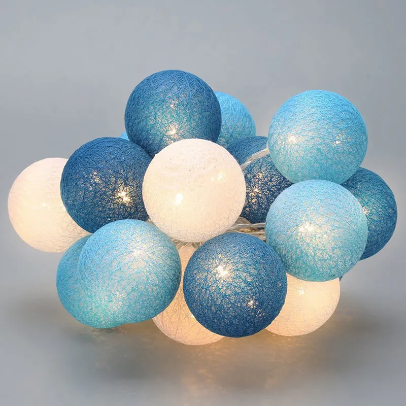 LED Chain USB Garland Light String Cotton Balls Valentine's String Lights Christmas New Year Party Decorations Outdoor Lighting