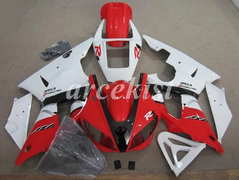 4 подарки ABS полный обтекатель комплект подходит для YAMAHA YZF-R1 R1 1998 1999 98 99 Кузов Набор белый красный