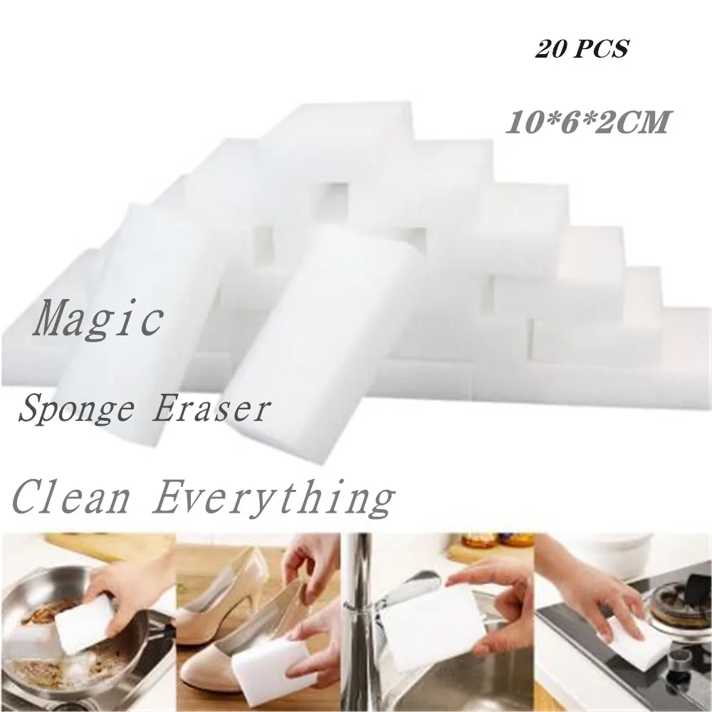 

10pcs/20 PCS Melamine Sponge Magic Sponge Eraser Melamine Cleaner for Kitchen Office Bathroom Cleaning Nano Sponges 10x6x2cm