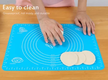 

1PC Silicone Baking Mat Non-Stick Pizza Dough Pastry Baking Mat Baking Rolling Cut Mat Clay Fondant Ice Cake Cooking Mat 40*30cm