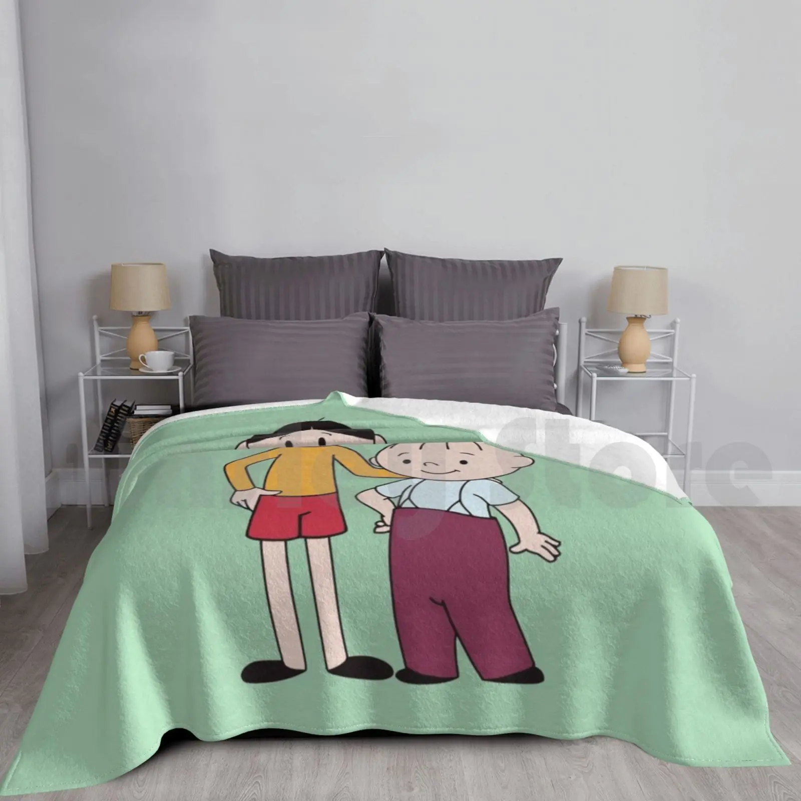 

Bolek And Lolek Blanket Super Soft Warm Light Thin Bolek Lolek Friend Retro Vintage Cartoon Soviet Russia Russian