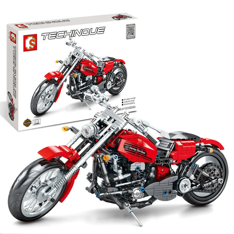 782 шт. технологическая серия Механическая группа Harley-Davidson модель мотоцикла Morvel головоломка строительные блоки игрушки для детей