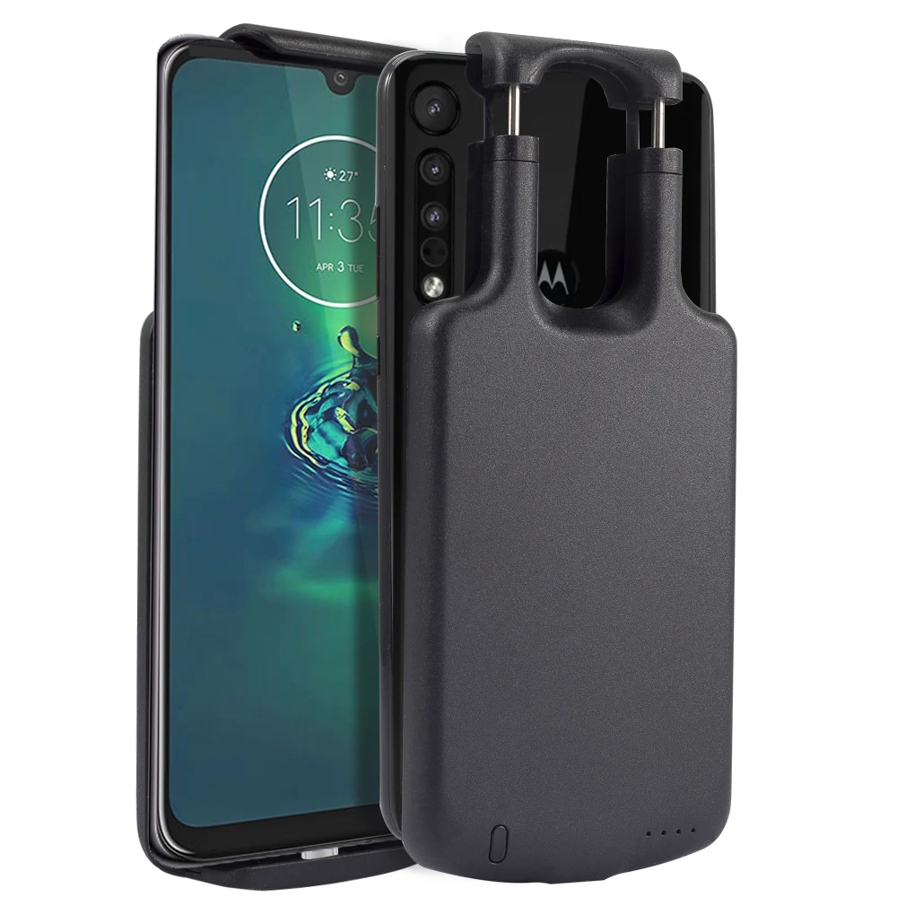 

For Motorola Moto G8 Plus Battery Charger Case 5000mAh Extensible Backup PowerBank Case for Moto G8 Plus Case Battery Cover