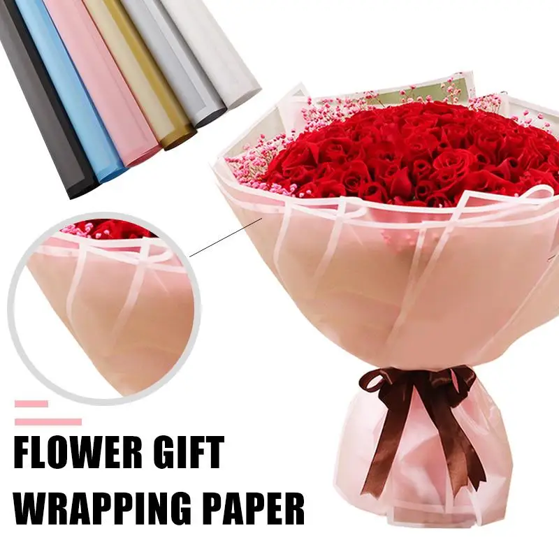 

Gifts Packing Paper 60*60cm 20pcs/Pack Flower Wrapping Paper Wedding Festival Rose Durable Bouquet Packaging Paper Waterproof