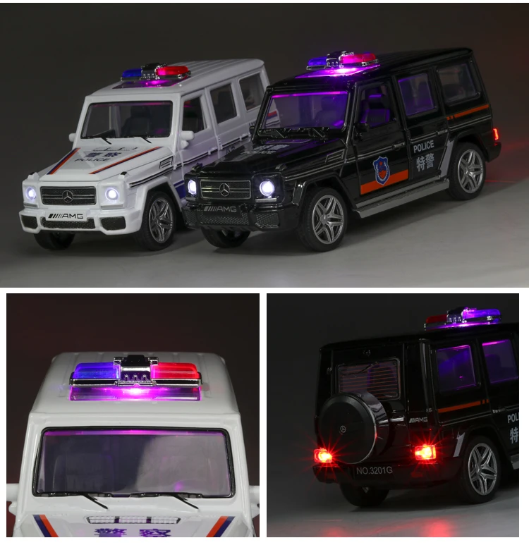 1:32, новинка, Mercedes G65, внедорожник, Полицейская машина, сплав, Спортивная модель автомобиля, Diecasts, игрушечный транспорт, звук и светильник для детей, автомобильные игрушки, горячая Распродажа