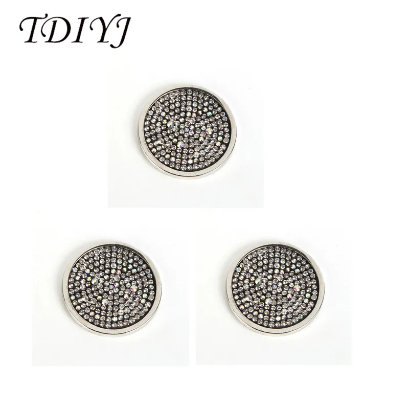 

TDIYJ Newest DIY My Coin 33mm Black Crsytal Coin Disc Fit for 35mm Frame Pendants as Women Gifts 1pcs/lot