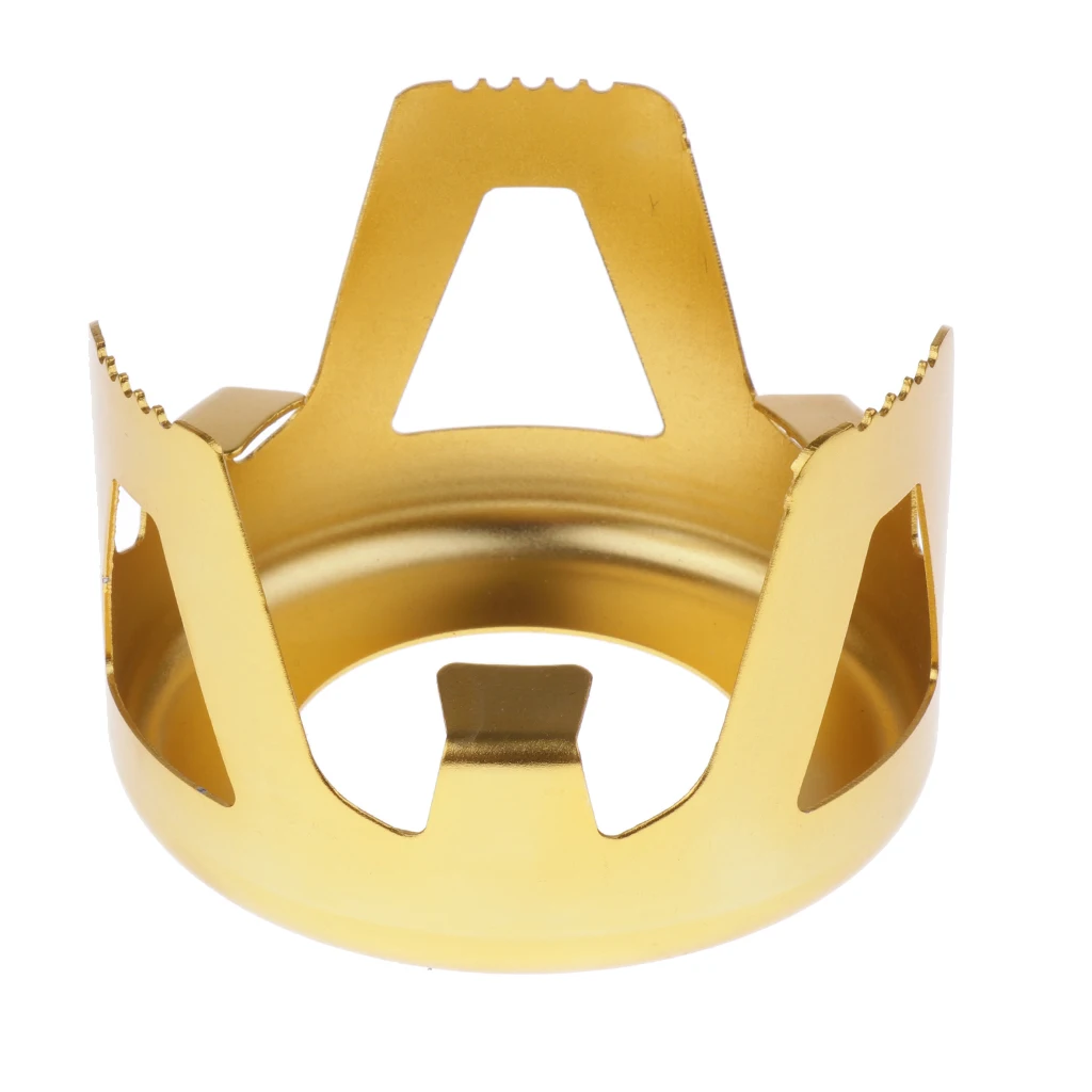 Спиртовая стойка для приготовления пищи на открытом воздухе кемпинга Спиртовка Печная стойка держатель для альпинизма приготовления пикника барбекю - Цвет: Gold