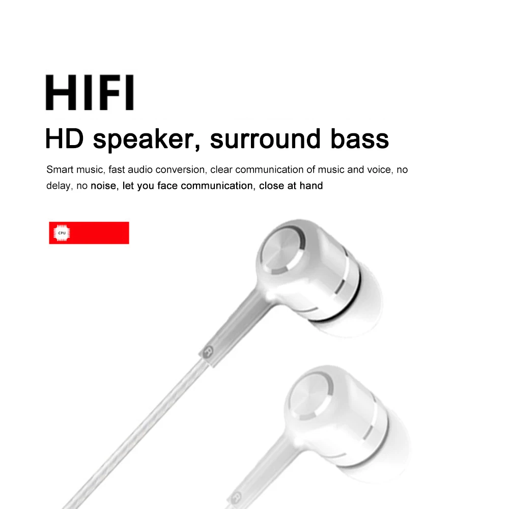 Hifi стерео бас наушники в уши 3,5 мм проводные наушники 4 цвета металл HIFI наушники с микрофоном для Note 8 pro Mi A3 P20 P30 lite