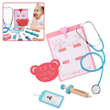 

Wooden Toys Funny Imagination Life Real Cosplay Doctor Game Toy Dentist Medicine Pretend Play Doctor For Children 1*set
