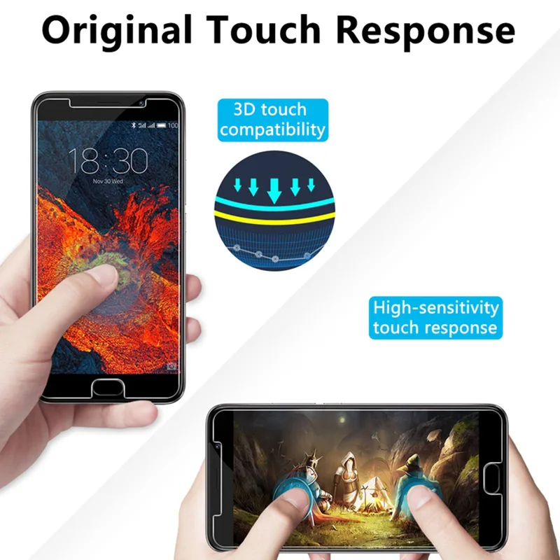 2 шт.! Прозрачное стекло Защитное для телефона Meizu Pro 7 6 Plus 5 Передняя пленка 16 15