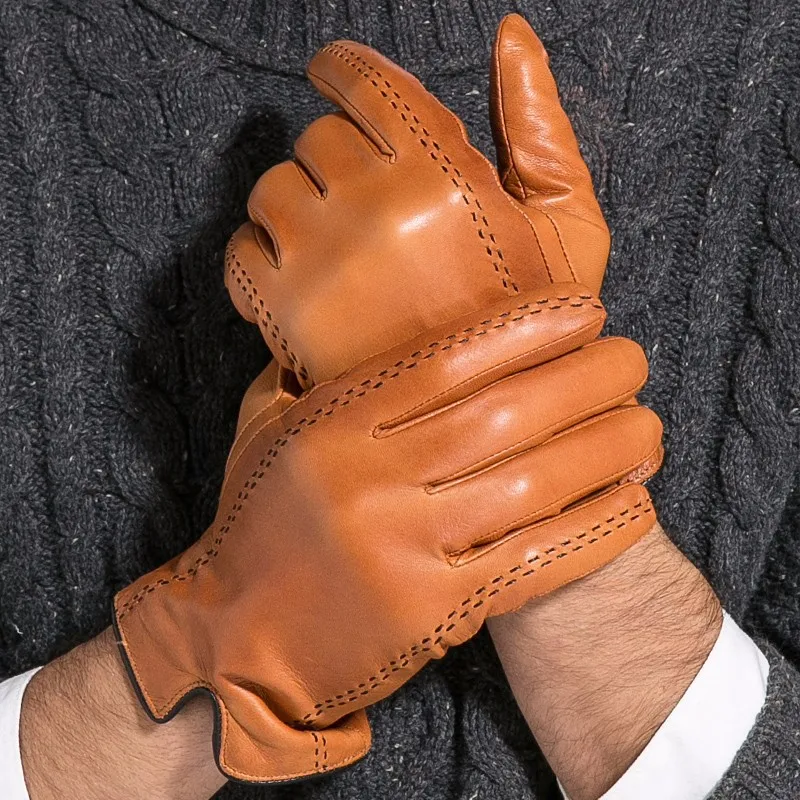 Genuine Leather Touch Screen Fashion Gloves