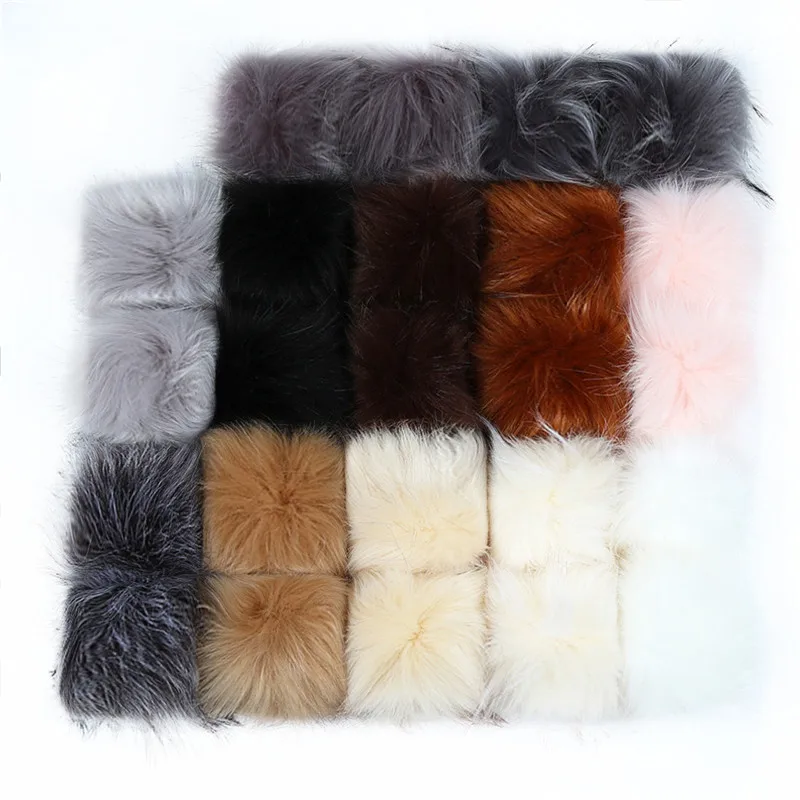 Sewing Threads 24pcs 8/10cm Coloful False Hairball Hat Ball Fur Pompom Fake Fox Fur Shoes Ball Pom Pom DIY Handmade Hat Clothing Accessories Adhesive Fastener Tape