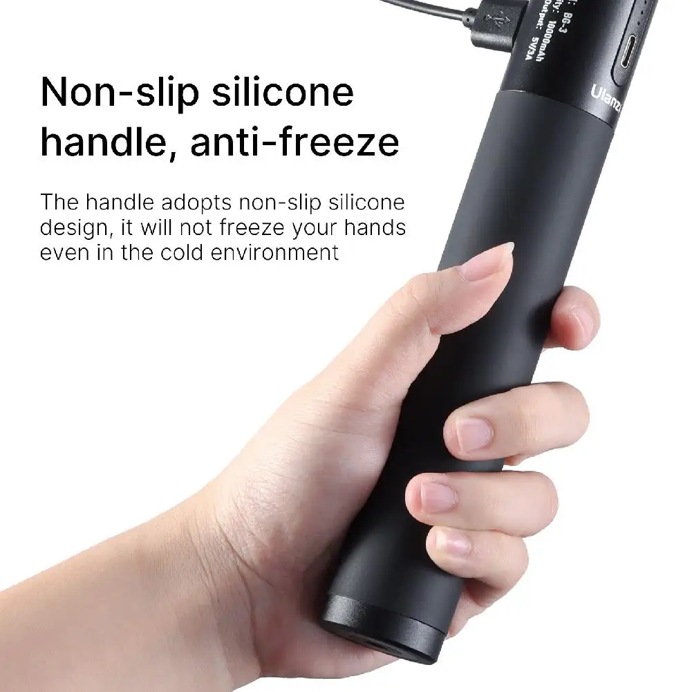 Ulanzi BG-3 10000mAh Battery Power Charger Hand Grip with Mini Tripod 18W PD QC Fast Charge for Smartphone DSLR GoPro 9/8/7/6/5