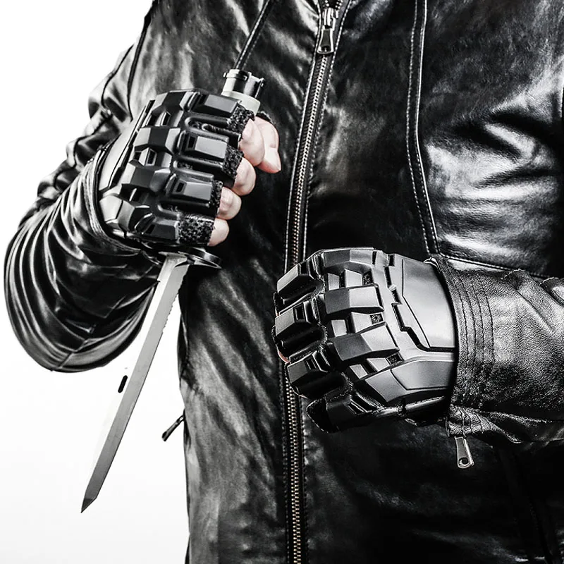 Перчатки мужские тактические военные армейские митенки без пальцев для