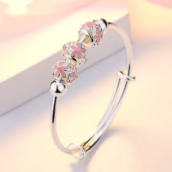 

New 925 Silver Snow Swan Bracelet Push-pull Bracelet Sweet Delicate Party Gift Birthday Gift