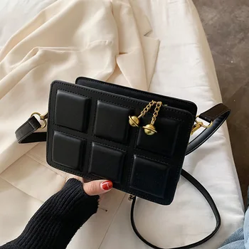 

High Quality Pu Leather Messenger Bag 2020 New Luxury Handbags Women Bags Designer Plaid Shoulder Bags Ladies Purses And Handbag