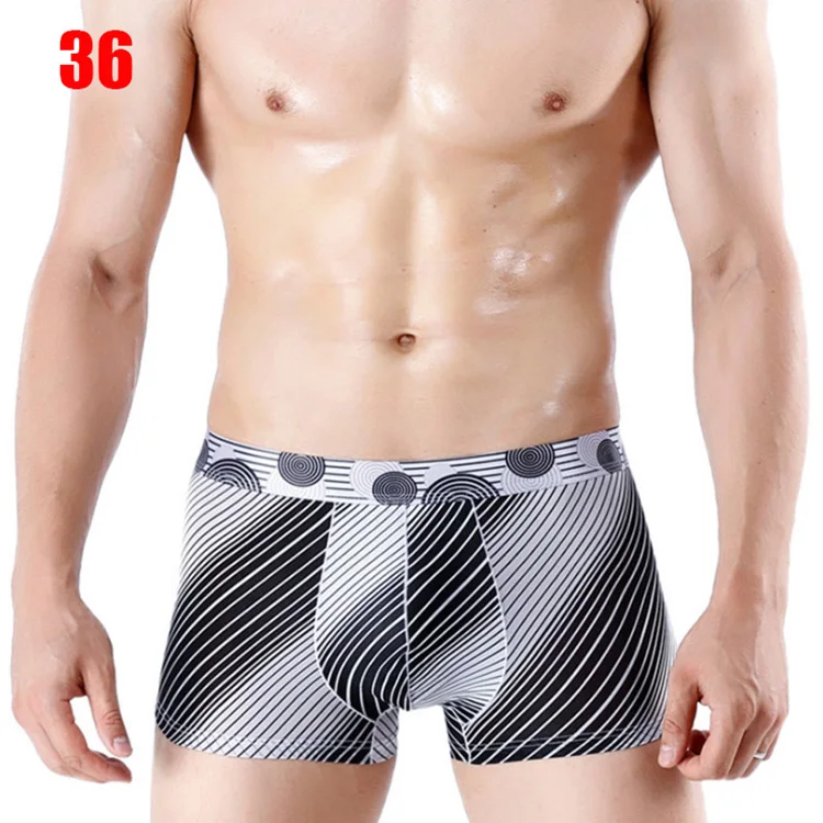 36 Трусы-боксеры из Ice Silk боксеры с изображением из мультфильма, Ethika Для мужчин нижнее белье Homme calecon шорты-боксеры мужские трусы-боксеры с принтом нижнее белье брюки BS 06 - Цвет: 36