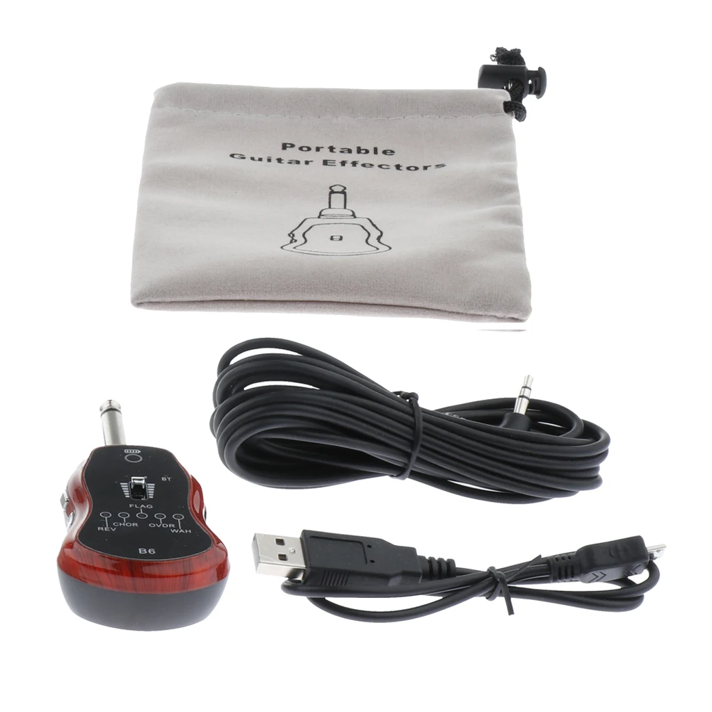 

Guitar Effector Rechargeable Bluetooth 5 Sound Mode Musician Device Built-in Rechargeable 800mA Li-on Battery Guitar Effector