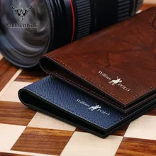  WILLIAMPOLO Mens slim Wallet Credit Card Holder Bifold Mini Purse Ultra-thin Multi Card Case Slots full grain Leather Wallet 