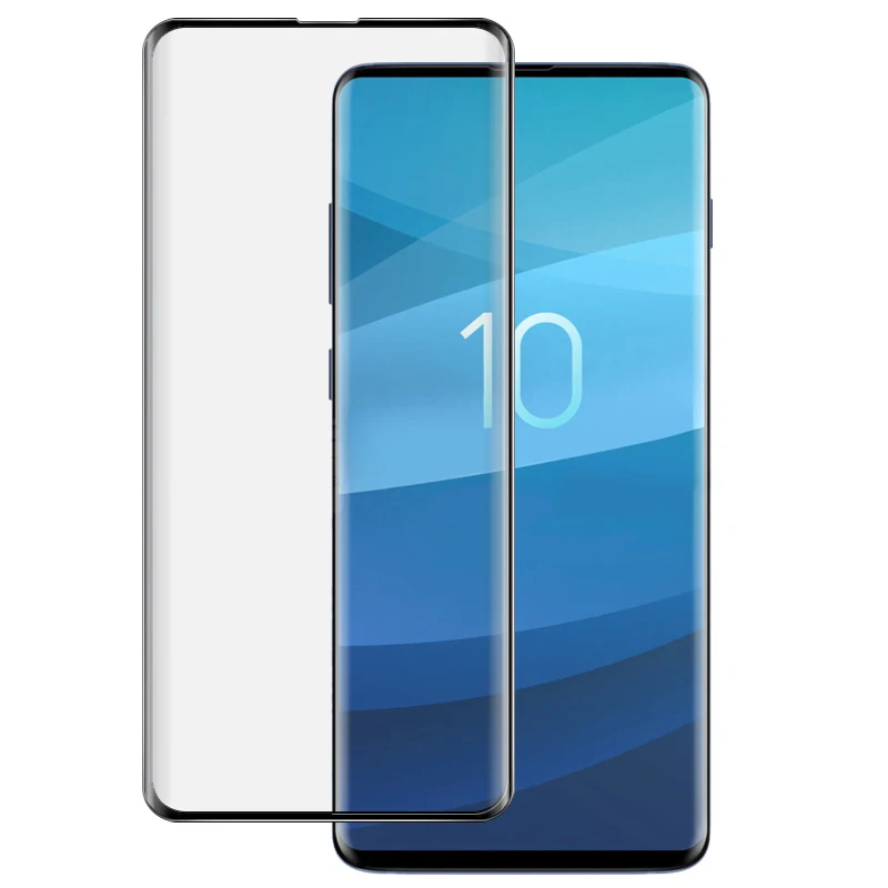 Protector de pantalla de vidrio templado curvo 3D para Samsung Galaxy S10 Plus