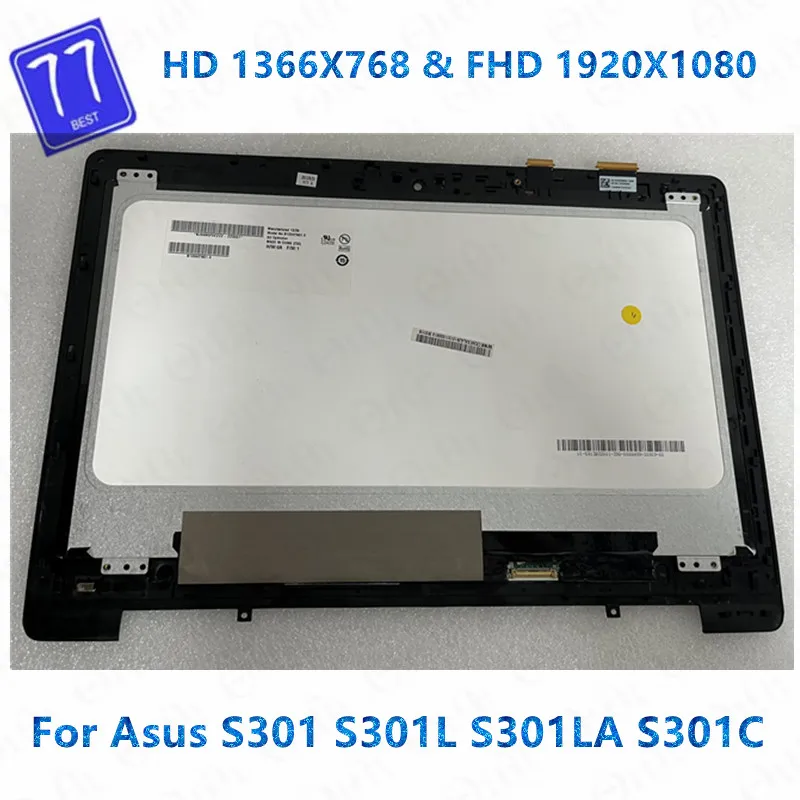 

Original 13.3 inch FOR ASUS S301 S301C S301CA S301L S301LA LCD screen+ touch screen digitizer assembly with frame