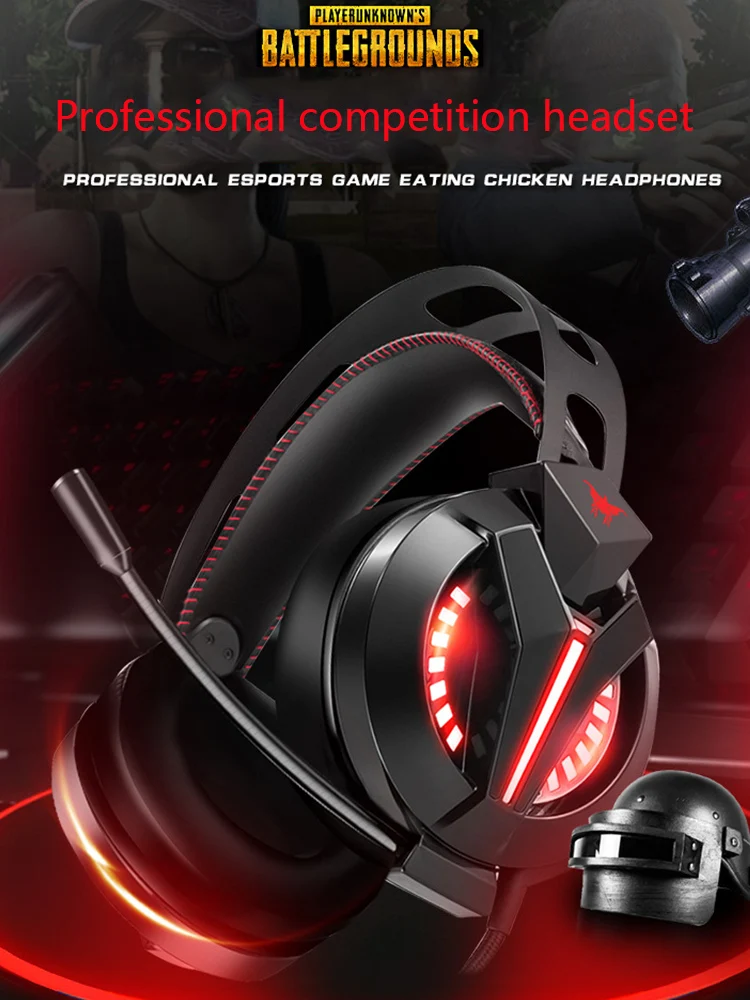 K1B камуфляжная игровая гарнитура стерео Бас шумоподавление Гарнитура с RGB светильник микрофон для ПК телефон Xbox One планшетный ПК