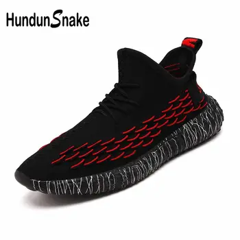 

Summer Knitting Sports Shoes Men Running Shoes Sport Sneakers for Men Sock Trainers Male Black Red Boty Jogging Workout E-208