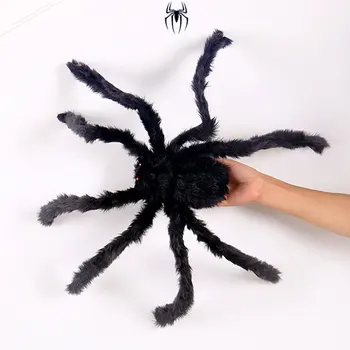 

Halloween Spider Props Bar Decorations Ktv Decoration Tricky Spider Black Plush Spider Foam And Wire Spider