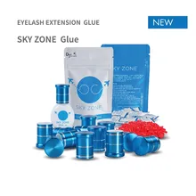 10 butelka 1-2s czas suchy najszybciej najsilniejszy Sky Zone klej przedłużanie rzęs klej 5ml najbardziej potężny utrzymać 6-7weeks