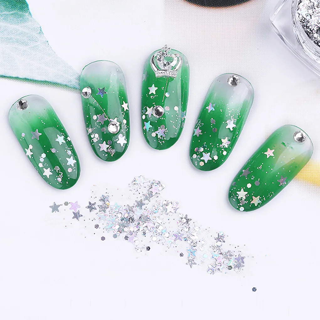 BGVfiveNail Art Flake Glitter Sequins Colorful Shiny Decorations Manicure Beauty Sequins Eye Makeup Accessories