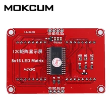 DC 3.3V 5V LED Module d'affichage matriciel écran treillis HT16K33 pilote 16*8 Cascade Compatible 16x8 IIC Interface