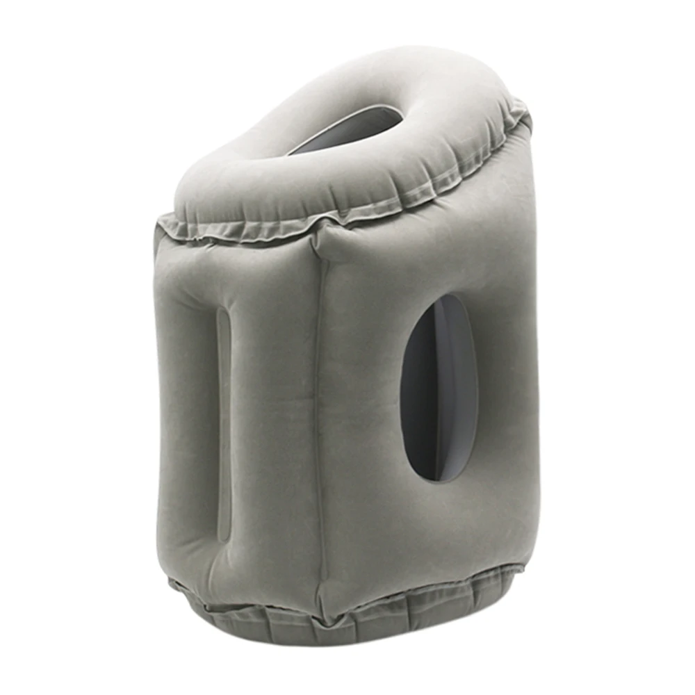 Portable Travel Pillow Inflatable Pillows Air Soft Cushion Trip Portable Innovative Products PVC Flocking Pillow
