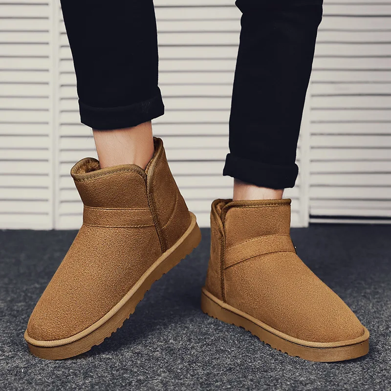

Snow Boots Men's Winter plus Velvet Warm Men Cotton-padded Shoes Couples Second Cotton Waterproof Cotton Boots Northeast Anti-sl