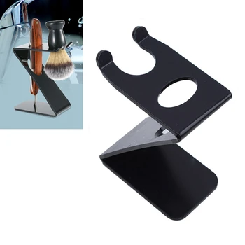

Black Color Stainless Steel Badger Shaving Brush Holder Z Shape Safety Shaving Razor Stand For Man Shave Beard 1pc