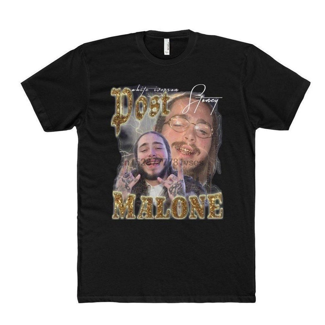 Post Malone футболка дань памяти Мужская хлопковая с принтом Топ Футболка Лидер