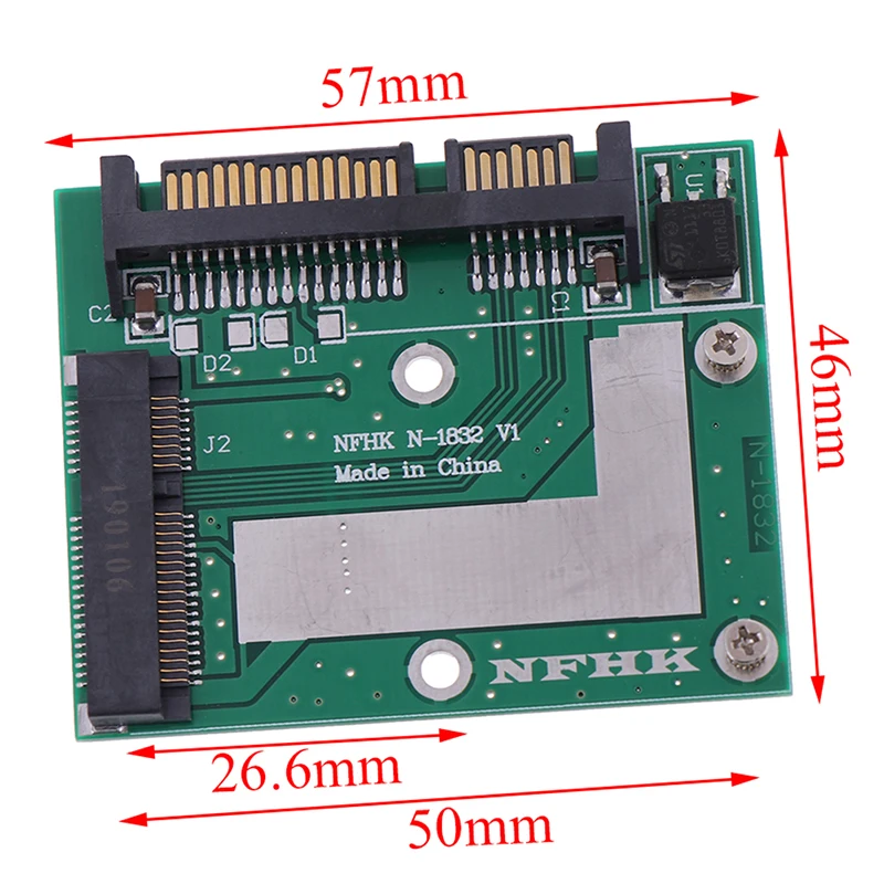 mSATA SSD to 2.5'' SATA 6.0gps adapter converter card module board mini pcie ssd