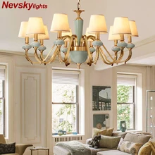 Модные потолочные люстры для гостиной керамические люстры с абажуром на кухню люстра потолочная с фарфорой подвесные светильники для спальни латунные люстры потолочные
