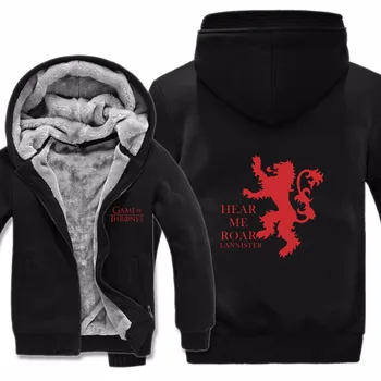 

Game of Thrones House Lannister Hoodies Sweatshirt Fashion Hear me roar Hoodie Men Unisex Fleece Thicken Mens Pullover