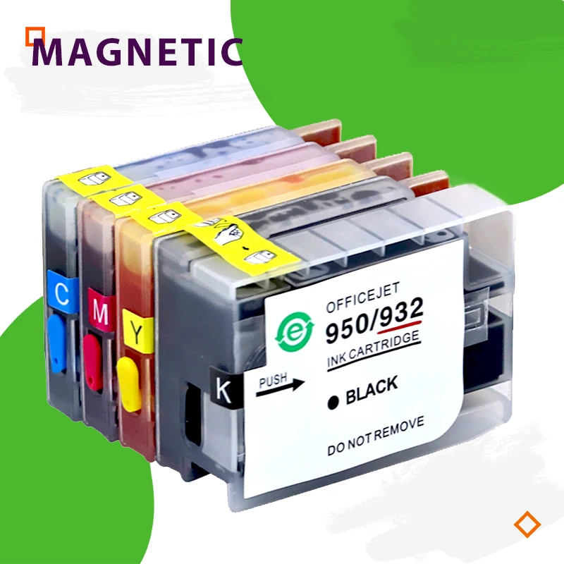 Cartucho de tinta completo recargable, Compatible con magnético, para  impresoras HP932 932XL, HP Officejet 7110 7610 7612|ink  cartridge|refillable ink cartridgescompatible ink cartridge - AliExpress