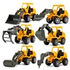 6 Styles Mini Diecast Plastic Construction Vehicle Engineering Cars Excavator Model Toys For Children Boys Gift 1