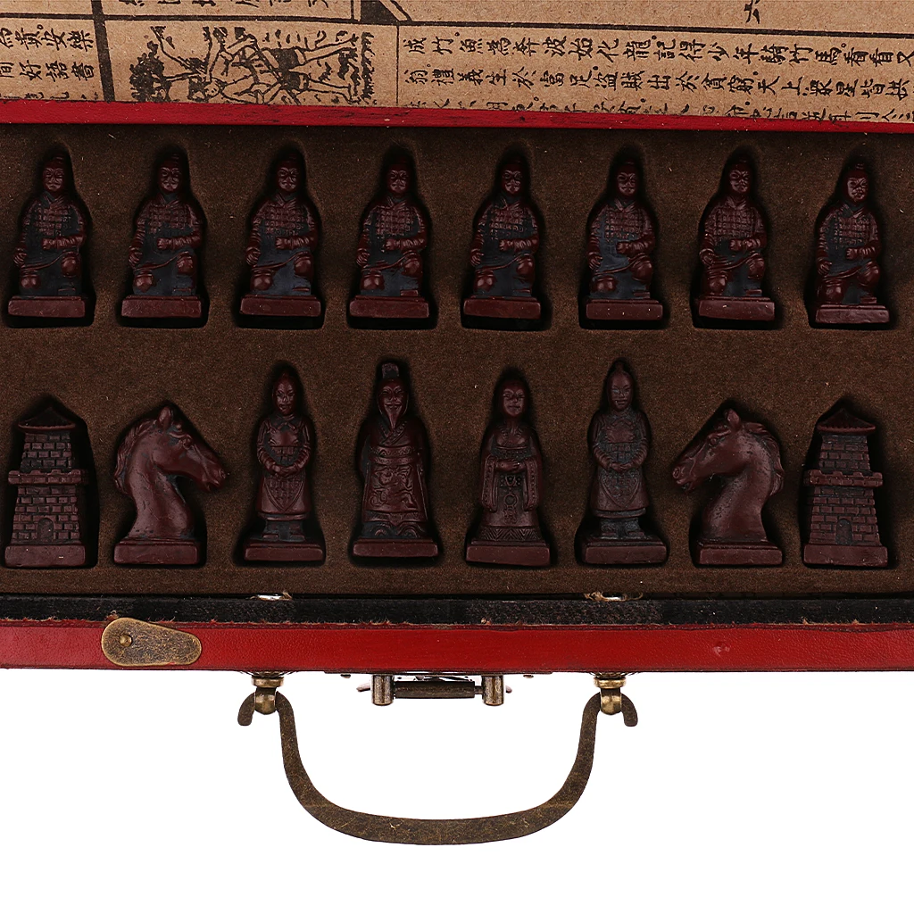 Wooden Antique Chinese Chess Pieces Set Board Game Family Leisure Toys Chinese Chess