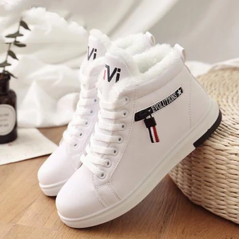 

Women Winter Boots Warm Ankle Boots Winter Woman Shoes Sneakers flats Lace Up Ladies Shoes Wome Snow Boots