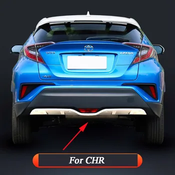 

UBUYUWANT Stainless Steel 2Pcs/Set Front + Rear Bumper Lip Diffuser Protector Guard Skid Plate For Toyota C-HR CHR 2016-2018