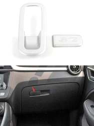 Boîte de rangement de gants pour MG Zs Suv 2018 – 2019, interrupteur de verrouillage, garniture de couverture, cadre de décoration ABS Chrome carbone, accessoires d'intérieur de voiture 