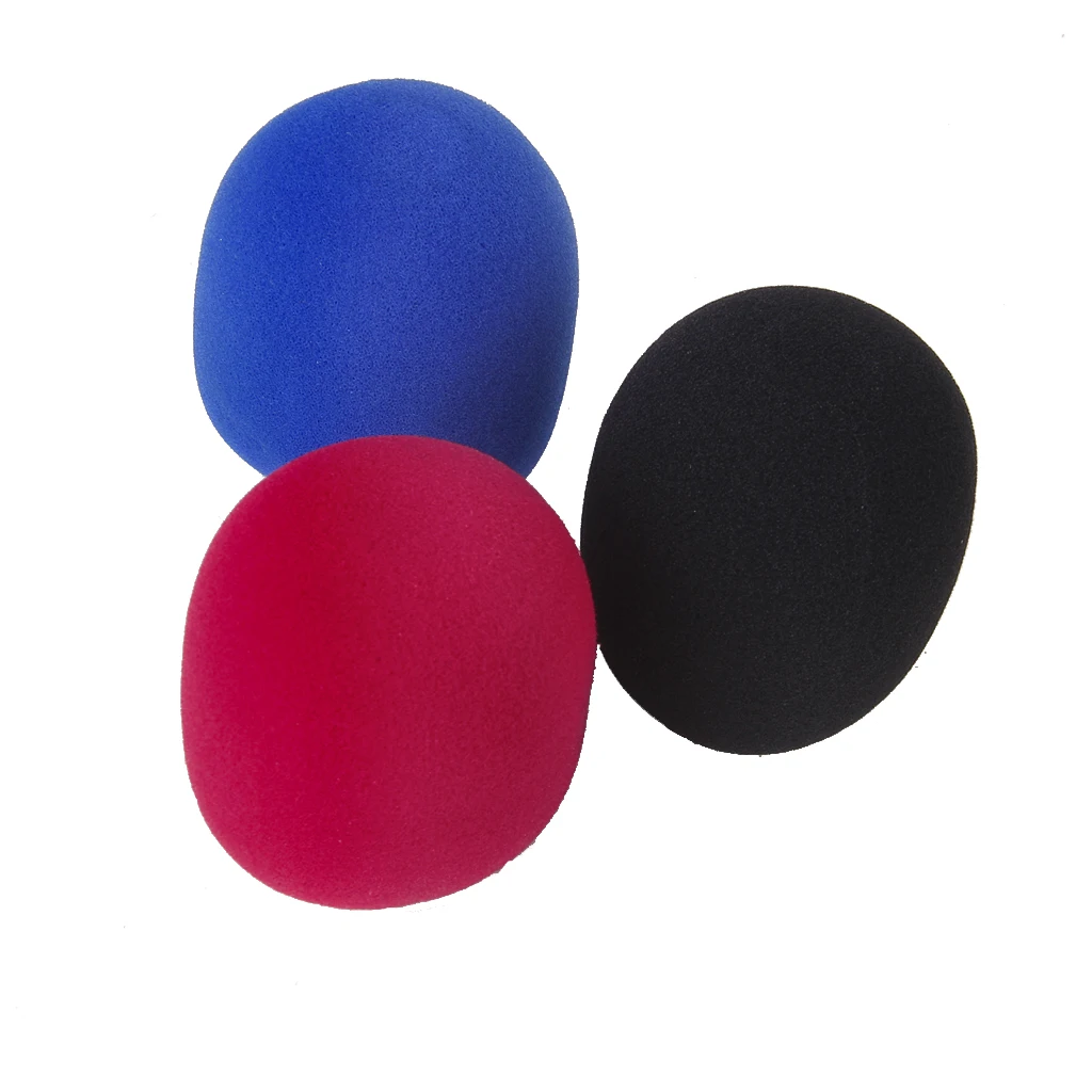 

2Pieces Studio Microphone Foam Mic Shield Cover Protector Props Black